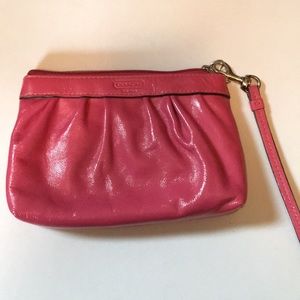 Coach Pink Patent Leather Clutch/Wristlet